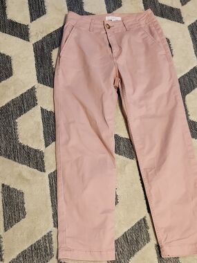 LOFT Straight-Leg Pants in Blush Pink